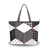 Schultertaschen-Größe: Wir haben die Größe M und L, Sie können die passende Größe wählen, die Sie brauchen, Größe L ist 45 x 33 x 13 cm (L x H x T), Größe M ist 40 x 29 x 9 cm (L x H x T), Griff ist 26 cm, einfach auf der Schulter zu tragen.