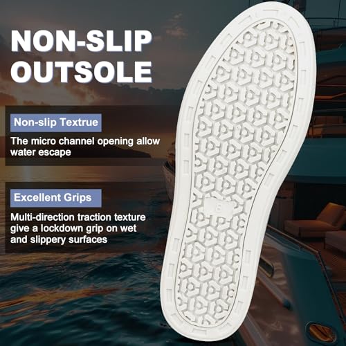 Showave Men's Deck Boots Waterproof Ankle Rubber Rain Boots for Boating Sailing Fishing4