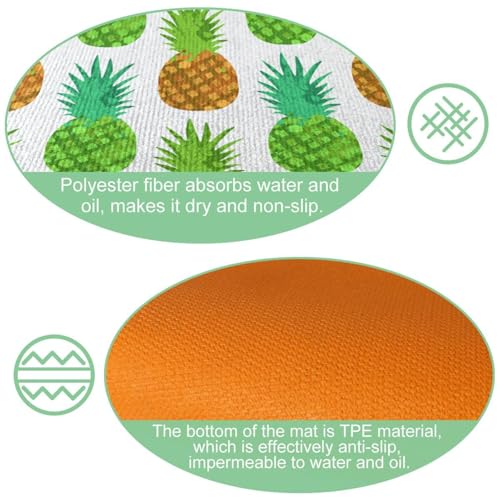 Alfombrillas de cocina antideslizantes lavables y absorbentes tapetes decorativos juego de 2 6