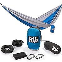 Algopix Similar Product 18 - PovOutdoors Double Camping Hammock