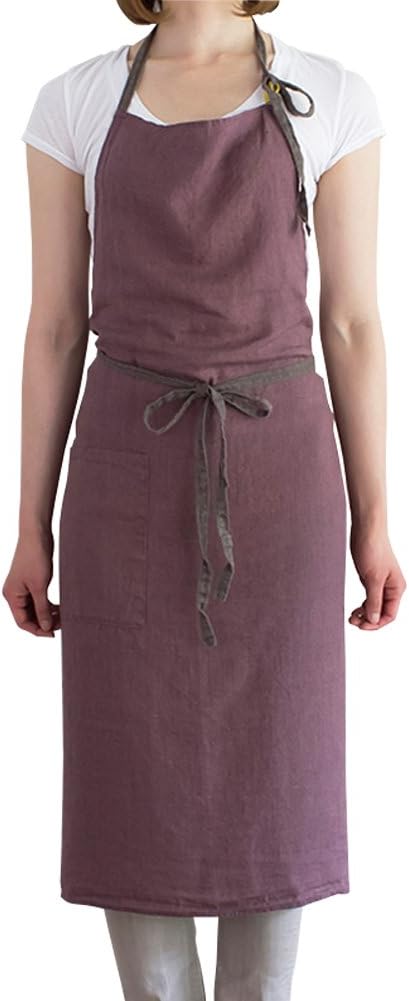 ハンドメイド ソランちゃん エプロン ピンタック リネン ハンドメイド