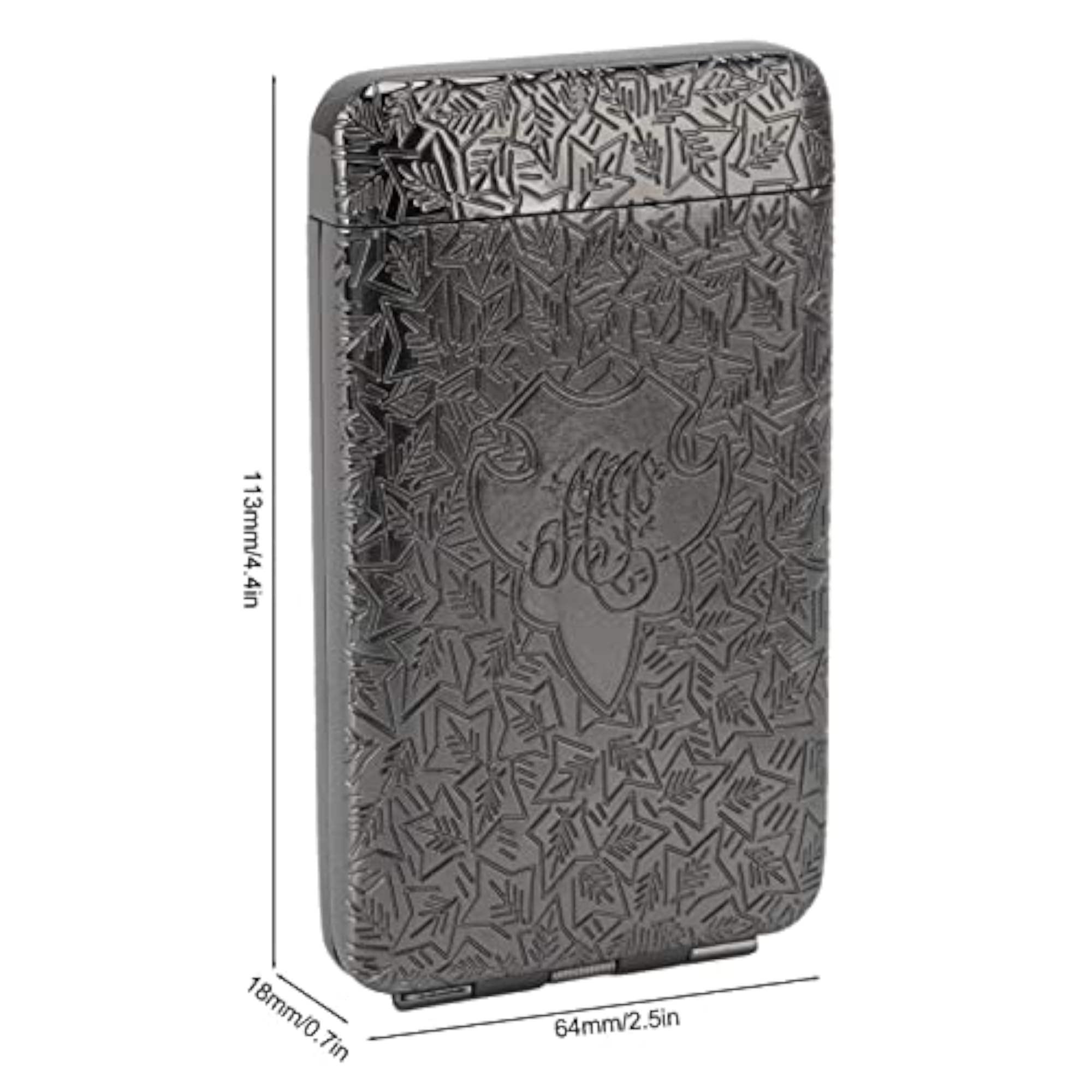 Portable Zinc Alloy Cigarette Storage Box for 20 Fine Cigarettes