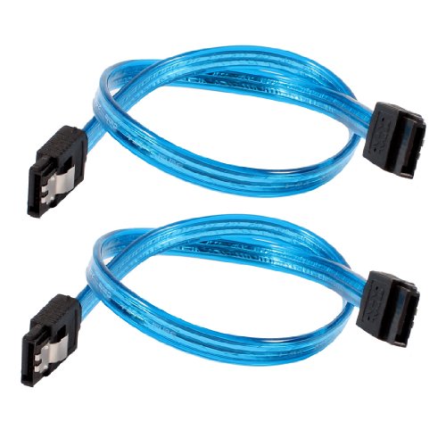 Cable SATA 7 Pin Hembra a Hembra 43 cm Azul 2 Pcs