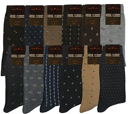 MENS DRESS SOCKS MIX PATTERNS AND DESIGNER SOCKS FASHION TRENDY DRESSY SOCKS SIZE (10-13) 12-PAIRS2