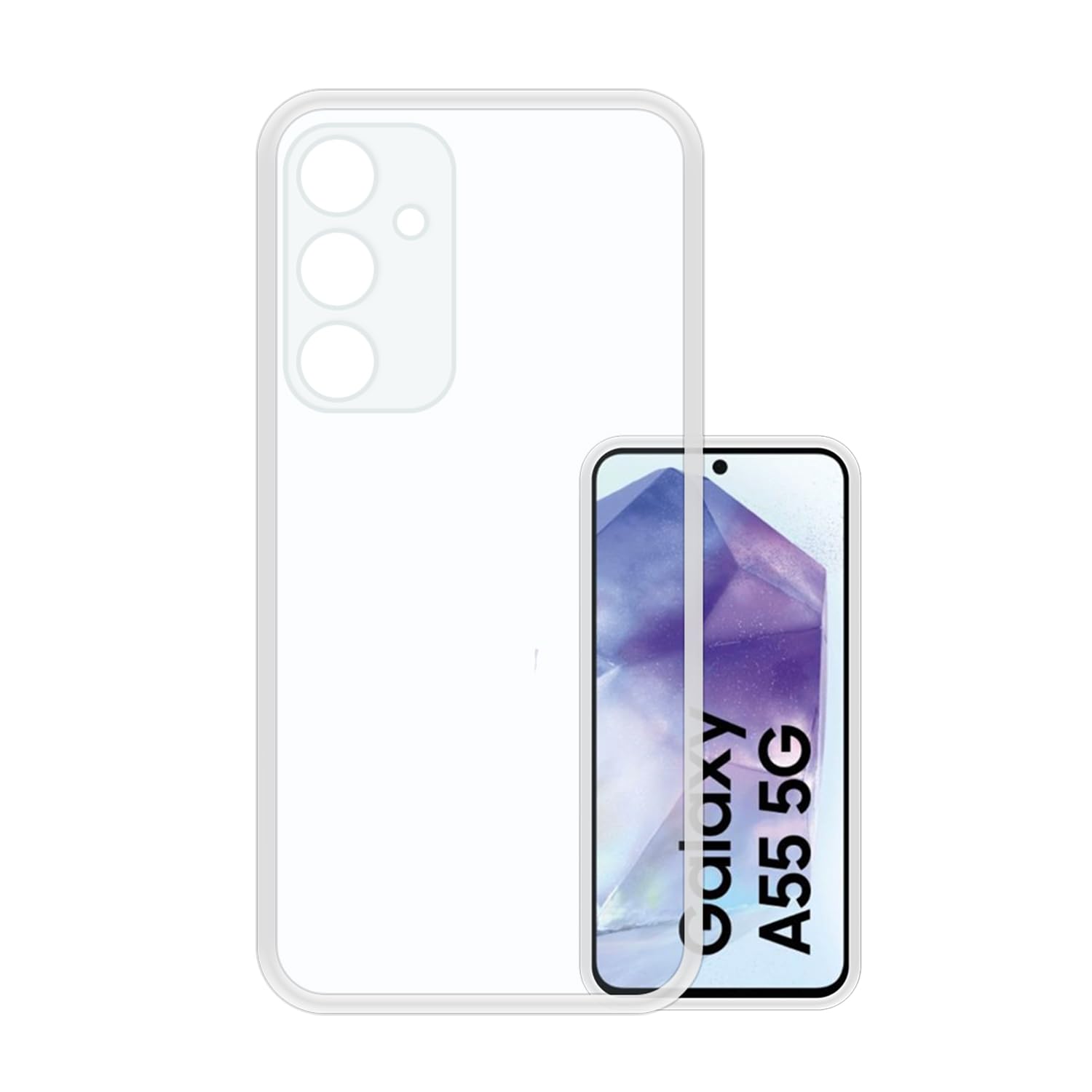 VIDO Transparent Back Case Cover for Samsung Galaxy A55 5G (Soft & Flexible & Camera Protection Back Case) (B0CY8DT983) Amazon Price History, Amazon Price Tracker