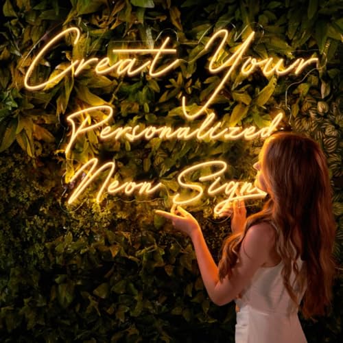 Image of Custom Neon Signs Personalized Neon Name Sign Custom Business Logo | Waterproof LED Custom Neon Light Sign for Wedding, Business, Bedroom Wall Decor