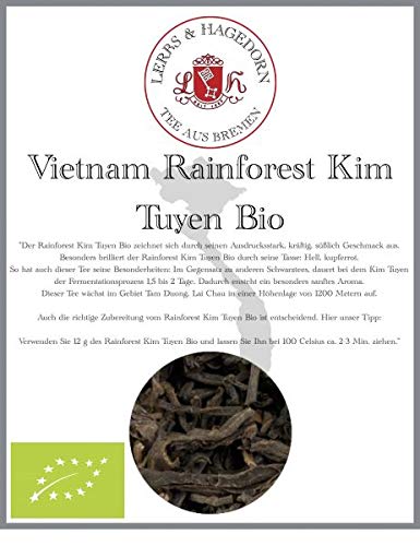 Lerbs & Hagedorn, Schwarztee Rainforest Kim Tuyen Bio | Ausdrucksstark, Kräftig, Süßlich 1kg Ca. (81 Liter)