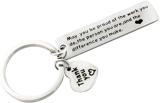 Mentor Worker Gifts Keychain Thank You Gift You Make a Difference Keychain