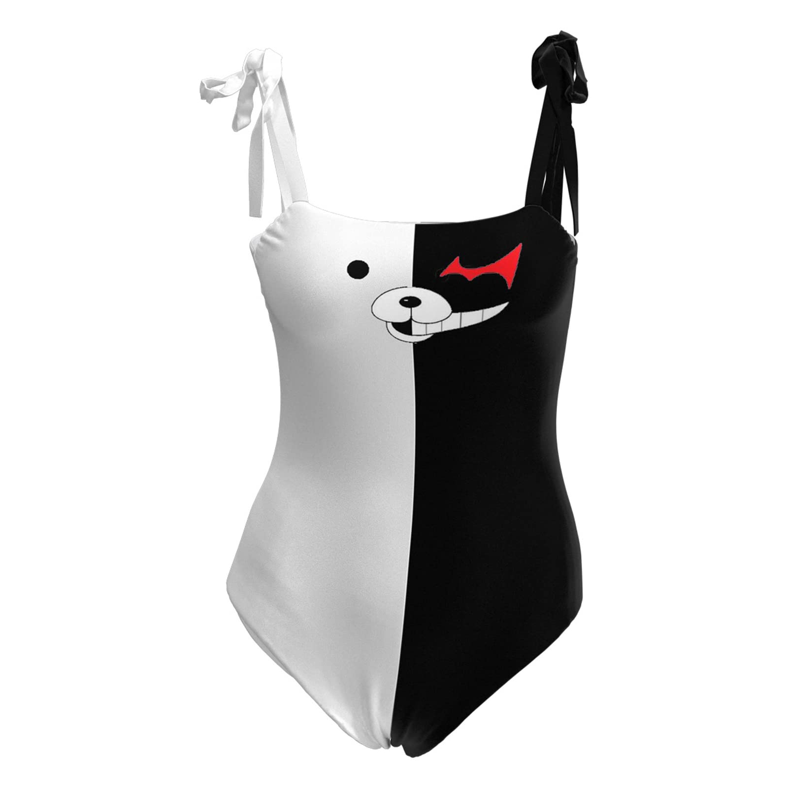 iminfit Monokuma Swimsuit Women Monokuma Bathing Suit Anime One-Piece Bikini Swimwear Anime Bathing Suit Summer Swimwear