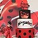 LYNHEVA Black Acrylic Miraculous Ladybug Happy Birthday Cake Topper, Ladybug Cat Noir Cake Topper, Kids Girls Miraculous Ladybug Themed Bday Party Favor