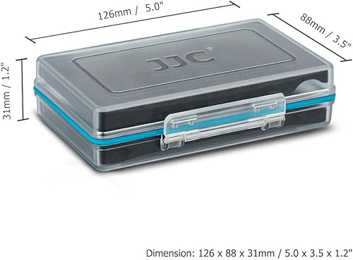 Miniatura 5 de Organizador compacto de almacenamiento de batería 18650, caja de batería de plástico duro para 6 baterías 18650, resistente al agua y fácil de