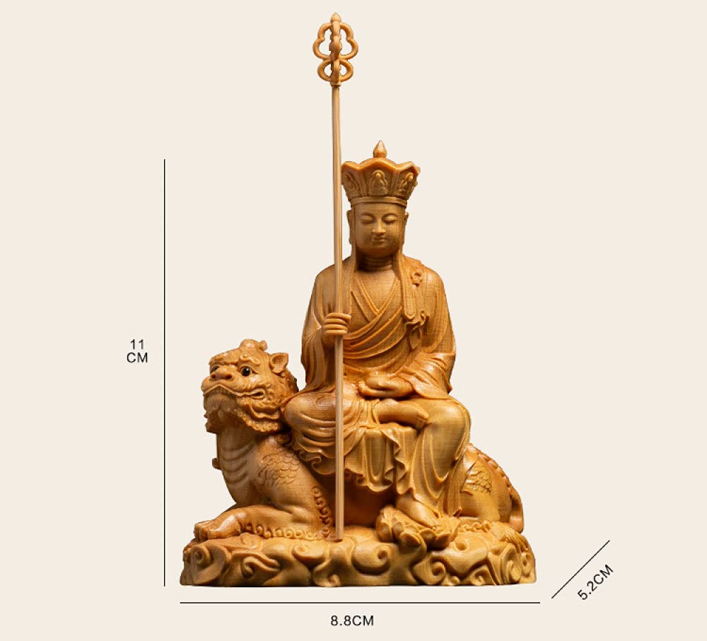 Amazon｜ツゲの木11cm地蔵菩薩彫刻木コレクション座る僧侶像仏像家の