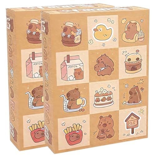 Gcroet 2 Caja Calendario de Adviento de Navidad 2025 24 días Capybara Tema de adviento El Calendario Incluye Mini Capybara Toy, Pulsera, Collar, Horquilla para niños..