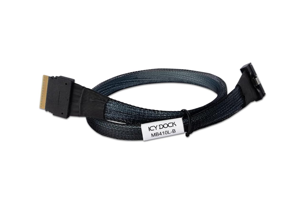 Icy Dock Cable MCIO 8i SFF-TA-1016 a SlimSAS 8i SFF-8654-0,5M - MB410L-B