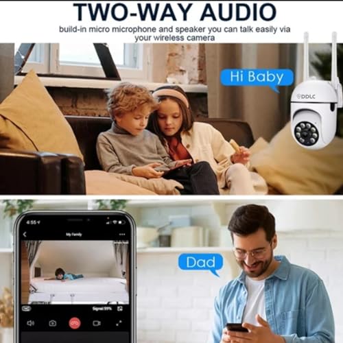 Image of DDLC 4MP WiFi Mini PTZ Home Security Camera | Full HD 1080P & 360, Night Vision, Motion Alerts, Two-Way Audio, Mobile App Wireless CCTV for Home Outdoor & Weather Resistance (Mini PTZ)