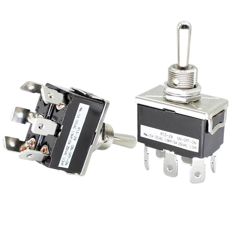 Interrupteur inverseur R13-29E triple position 3 vitesses à levier M12
