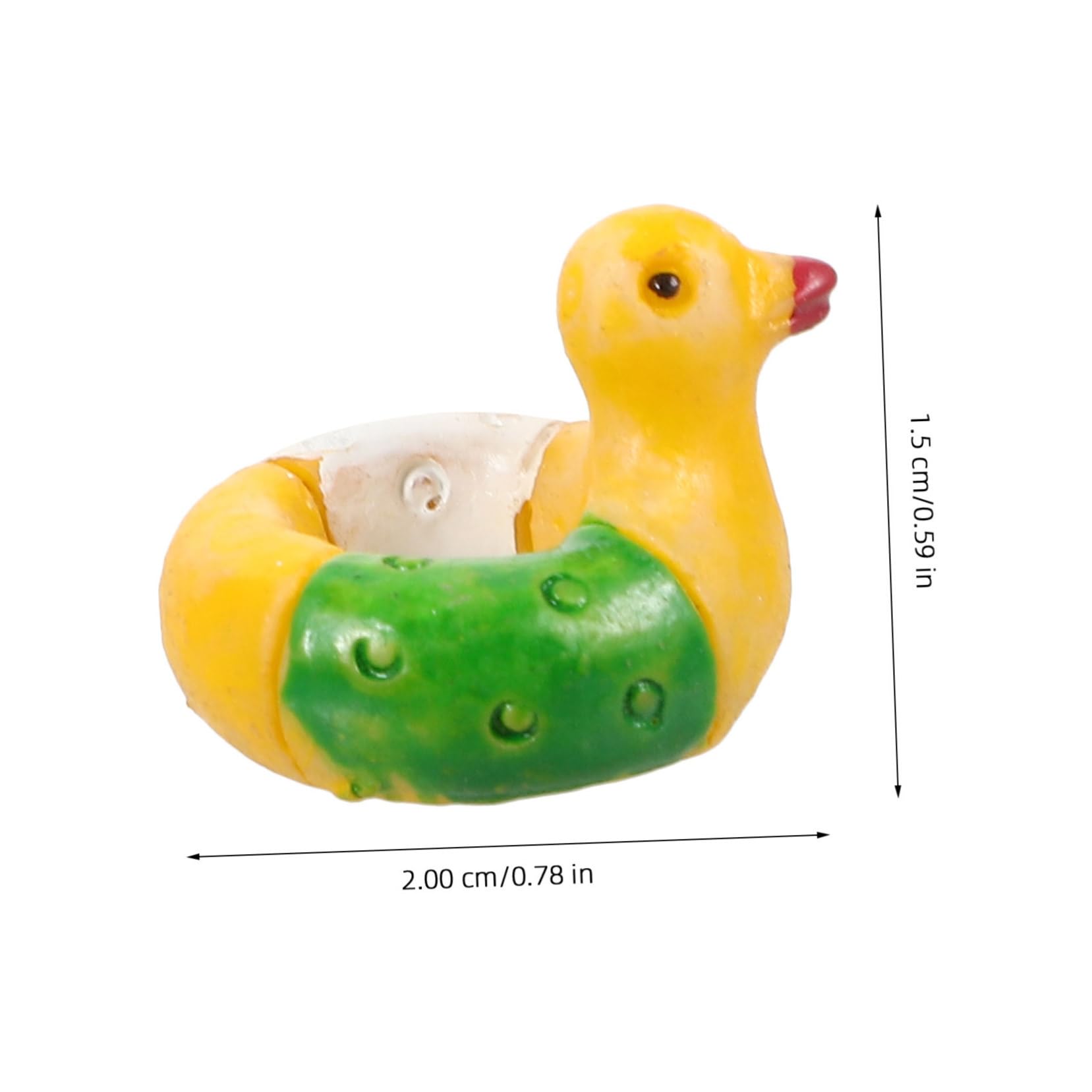 BESPORTBLE Mini House Swim Rings Decor 6pcs Duck Swimming Ring Ornaments for Pool