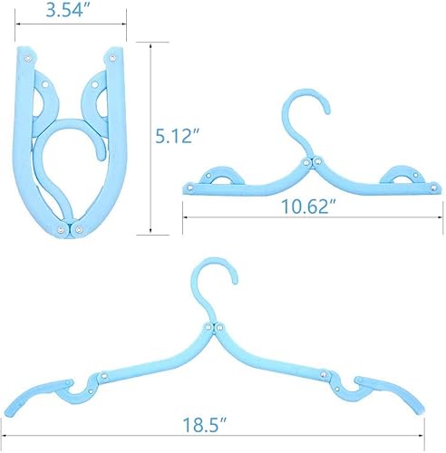 Miniatura 6 de 20 perchas de viaje con 12 clips, accesorios de viaje portátiles, perchas plegables para ropa, tendedero plegable para ropa de viaje, esenciales