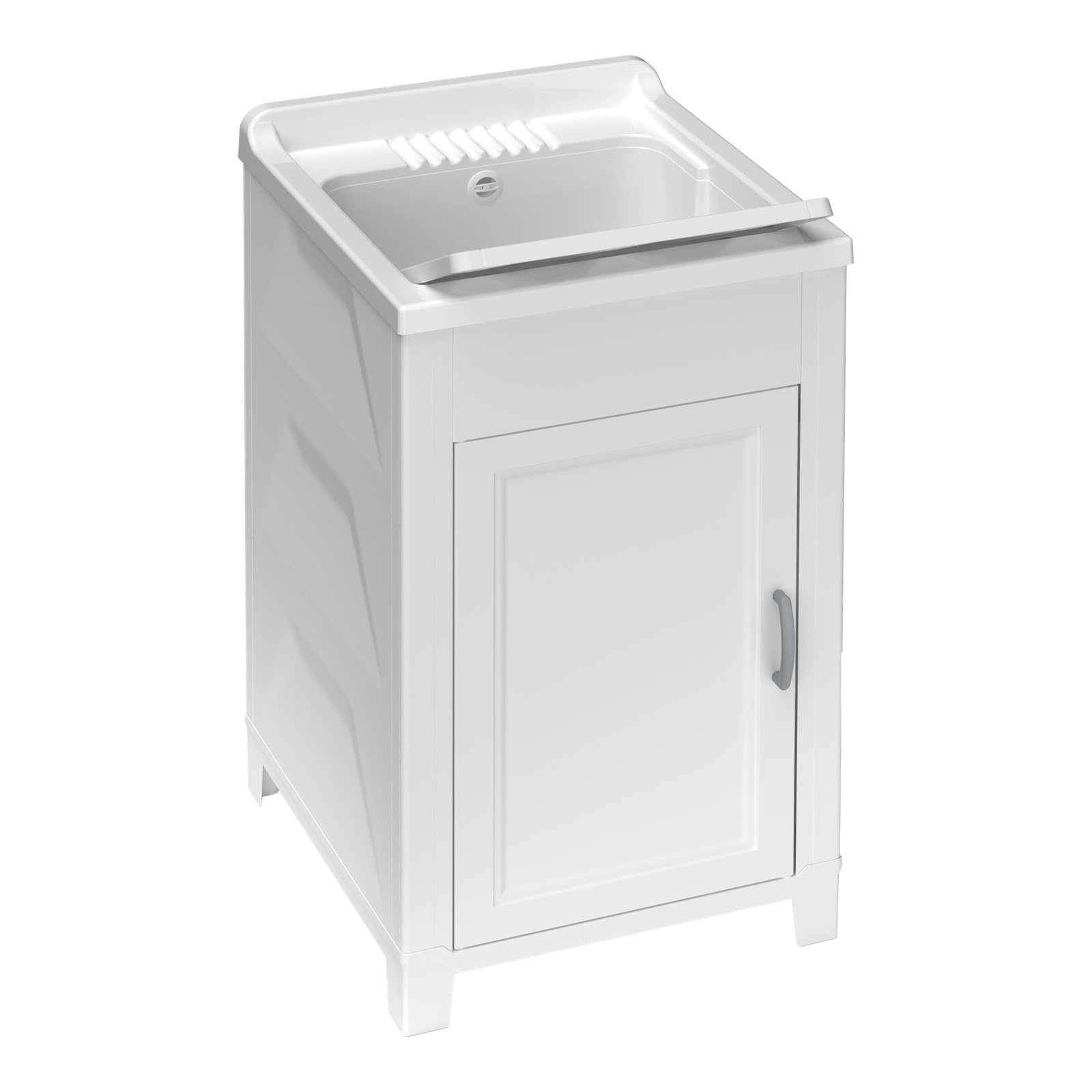 Mueble lavadero de resina resistente al agua con bañera profunda para patios y galerías