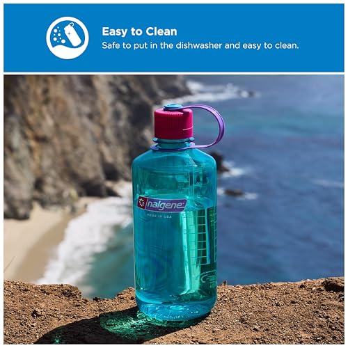 Image of Nalgene 32 oz Narrow Mouth Water Bottle | BPA-Free, Durable & Leak Proof, Lghtweght Bottle for Hkng, Gym & Travel, Surfer
