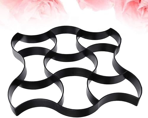 Miniatura 9 de Happyyami 1 molde de ladrillo irregular para hacer caminos de hormigón para acera, molde único de piedra escalonada para jardín, calle cuadrada