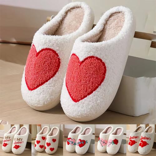 Slippers For Women Indoor,Christmas Holiday Slipper Fluffy Warm Fleece Bedroom Winter Slides Cozy Home Non-Slip Soft Plush Slip-on Wool Lined House Shoes4