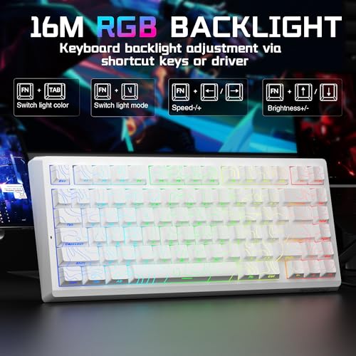 Image of LEOBOG A80 RT Ultra HE Wireless Mechanical Gaming Keyboard 75%, Tri-Mode Hall Effect Rapid Trigger Magnetic Switch Keyboard with 0.01mm Adjustable RT, Hot Swappable RGB Backlit Keyboards for PC Gamers