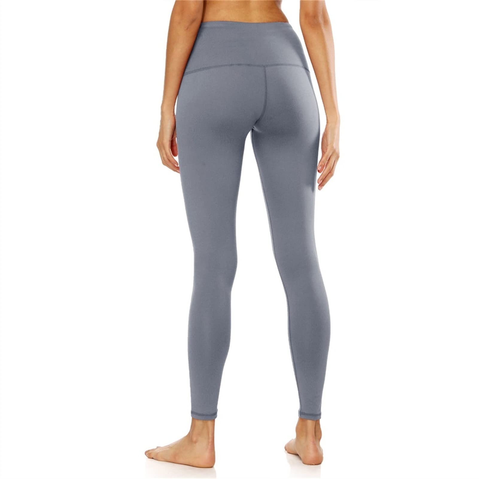 Seksowne, długie legginsy dla kobiet, podstawowe wysokie talii, spodnie do jogi, cienkie rajstopy sportowe, do treningu, treningu, proof Power Flex Solid Color Sports Running Workout Gym Tigh