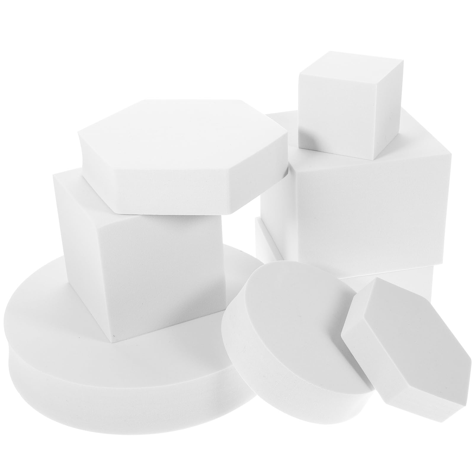 STOBAZA Set di 8 Pezzi di Cubi Geometrici per Foto, Accessori per Fotografia Cosmetica E Gioielli, Sfondo Fotografico in Schiuma, Ideale per Artigianato E Scenografie