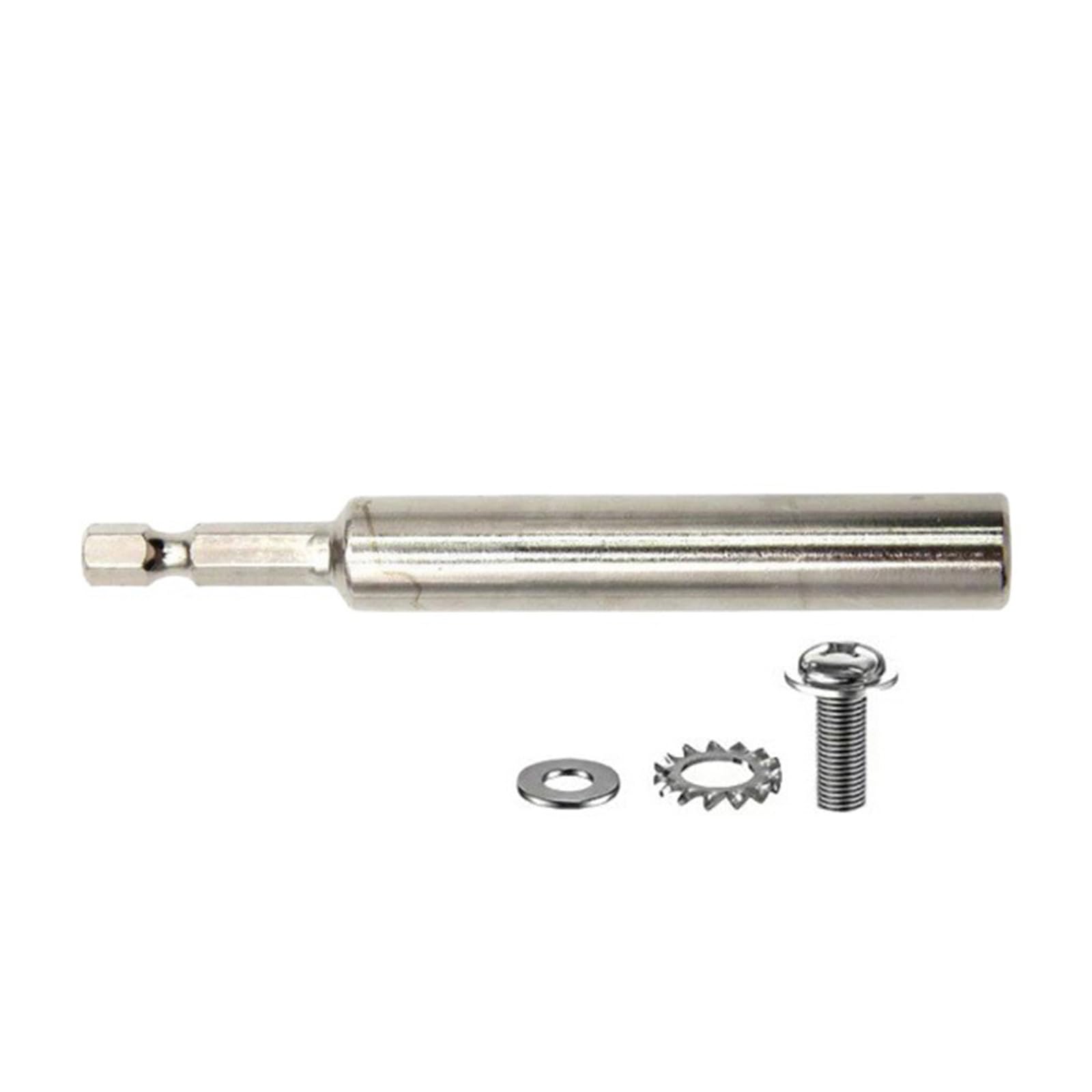 Zyouqi Carbon Steel Hexagon Shank Extension Rod With Screw And Washer For Sawing Safe Attachment On Electric Drills Hexagon Shank Adapter