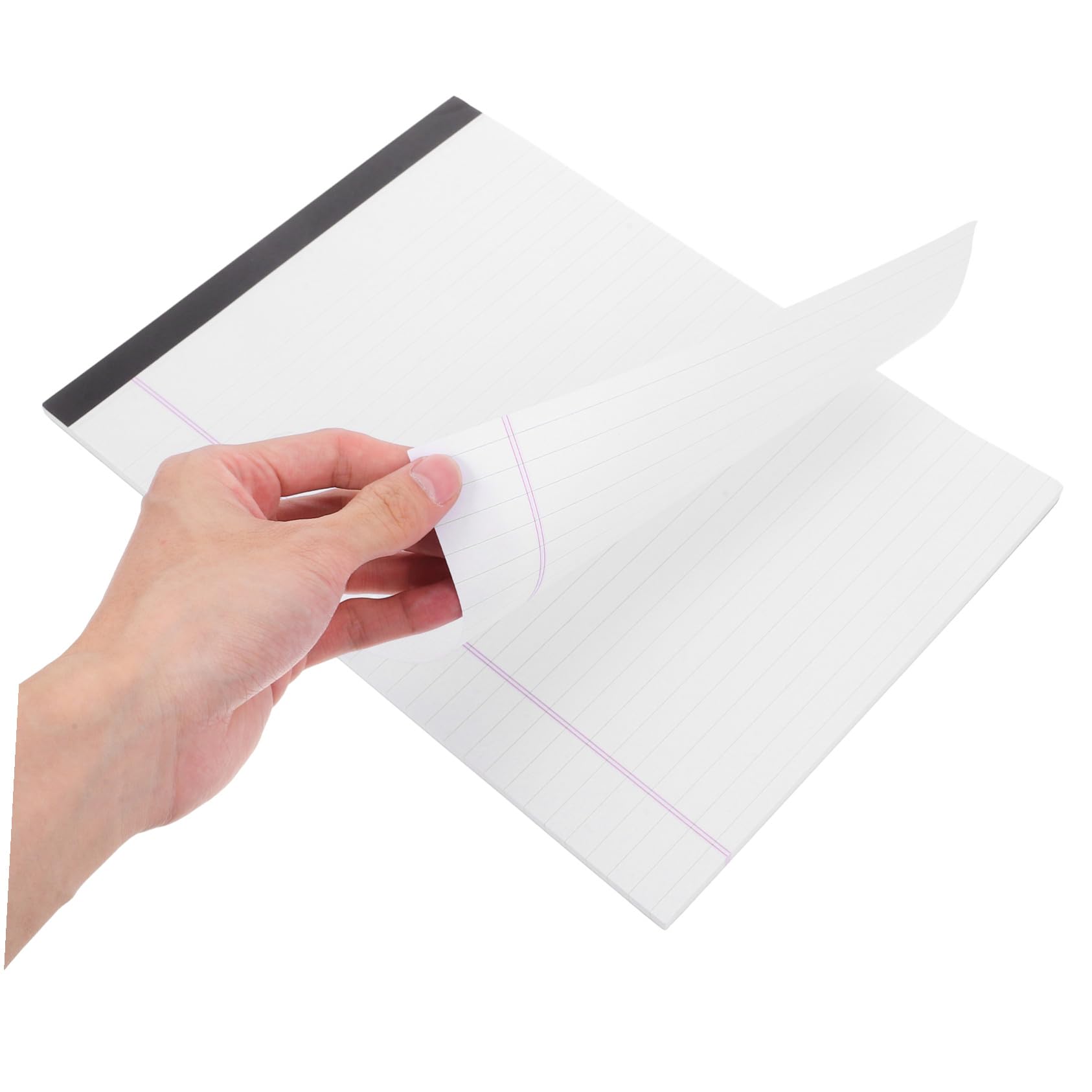 4 pièces Bloc-notes Juridiques Blanc à Larges Lignes Bleues Papier Épais Anti-bleeding Dos Rigide pour Bureau École et Usage Domestique