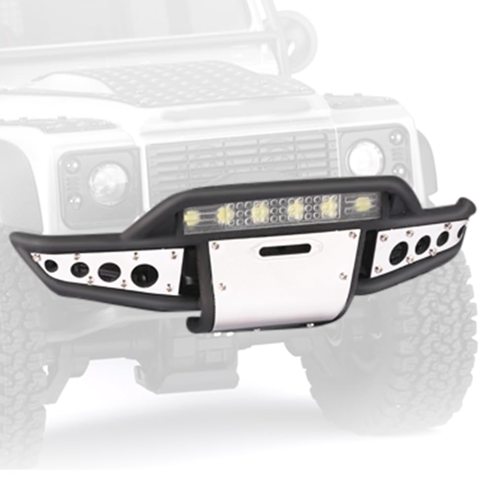 AXSPEED paraurti anteriore posteriore in metallo con luci a LED per