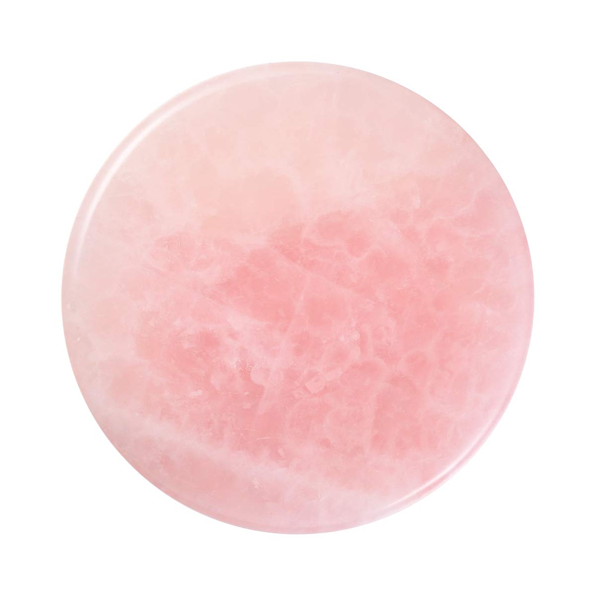 Beaupretty 1 Pc Eyelash Jade Stones Eyelash Extension Glue Pallet Holder Round Pallet Pad Resin Nail Art Plate Palette Makeup Palette (Pink)