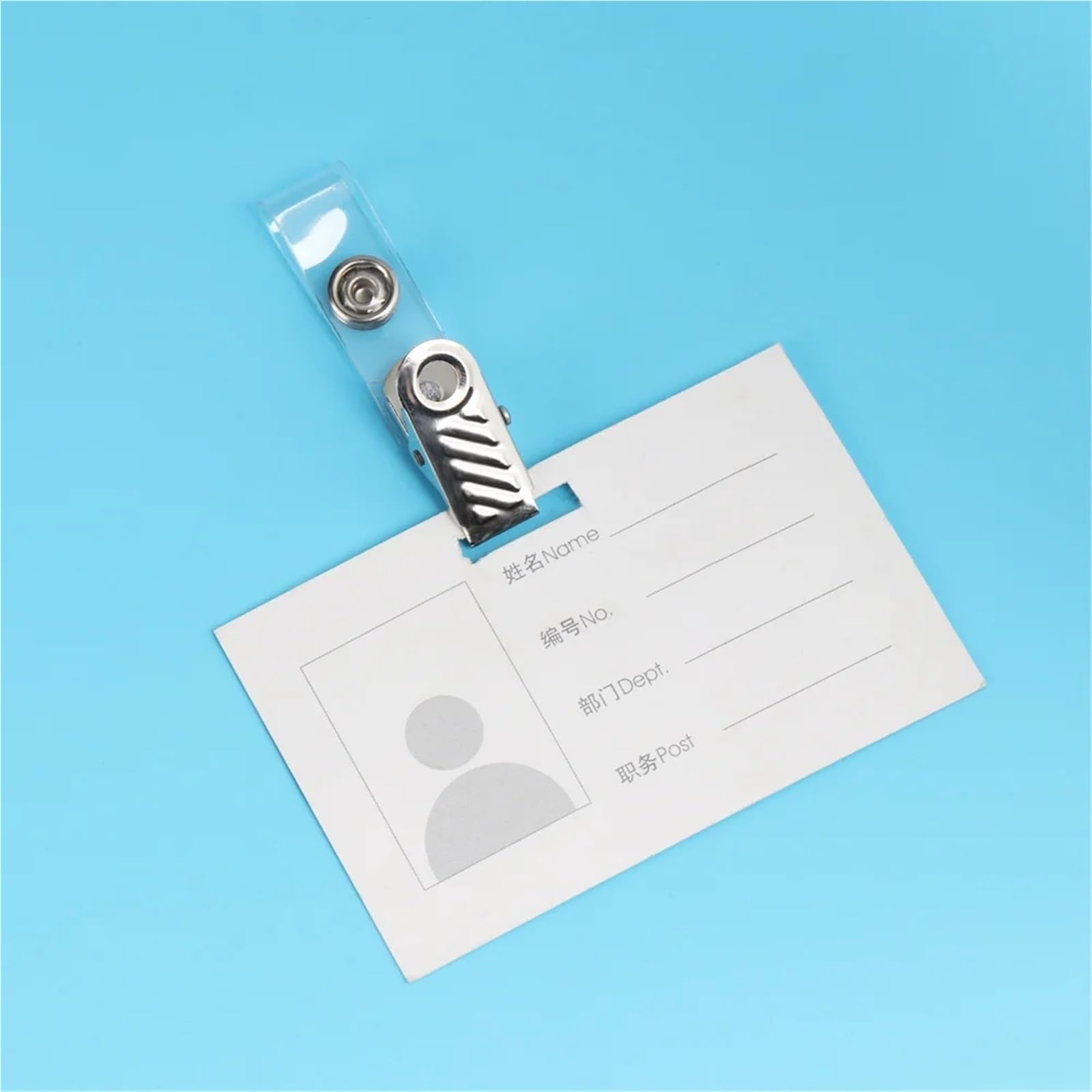 50 clip riutilizzabili anti-smarrimento per badge identificativo e