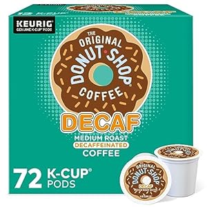 The Original Donut Shop Decaf Keurig Single-Serve K-Cup Pods, Medium Roast Coffee, 72 Count (6 Packs of 12)