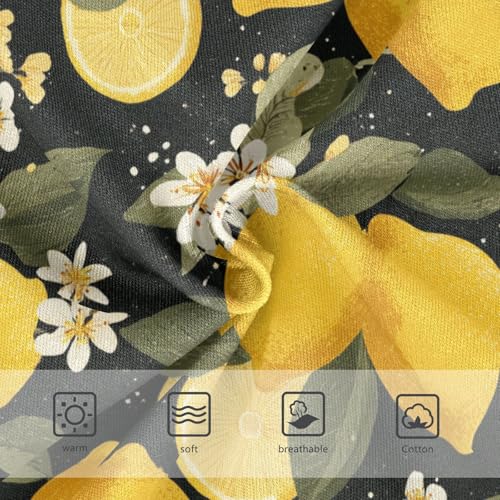 Wusikd Lemons Flowers Girls' Underwear Cotton Girls Briefs Soft Toddler Underwear 2T3