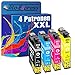 Price comparison product image Tito-Express PlatinumSerie Ink Cartridges TE-603XL Compatible with Epson Expression Home XP-2100 XP-2105 XP-3100 XP-3105 XP-4100 XP-4105 Black 17 ml Colour 15 ml XXL Content (01) 4er Farbset