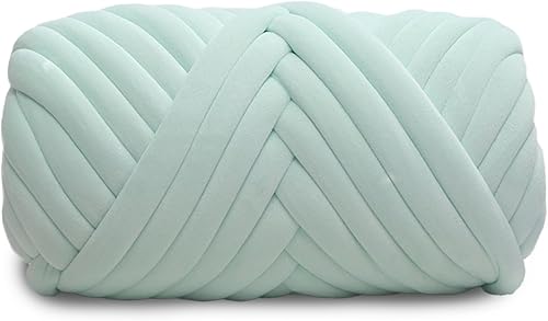 Miniatura 7 de Hilo grueso de terciopelo para tejer en forma de brazo gigante y voluminoso, peso de tubo súper suave, esponjoso, hecho a mano, lavable para manta,