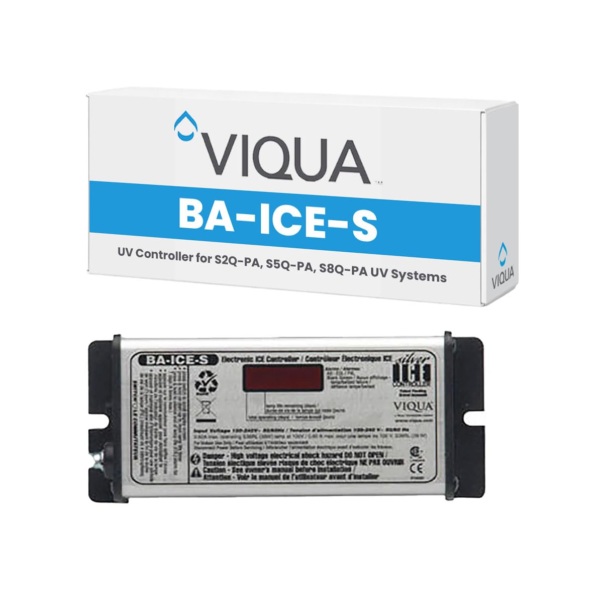 VIQUA BA-ICE-S UV Controller Replacement Power Supply Genuine OEM for S5Q-PA S8Q-PA Ultraviolet Water Systems Electrical Control Module