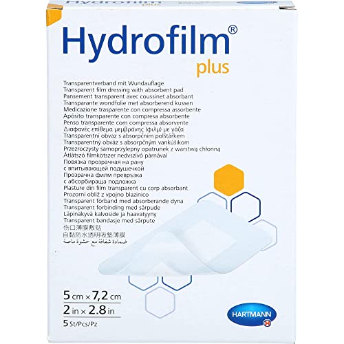 Hydrofilm Plus Transparentverband 5 x 7,2 cm, 5 St. Wundauflagen