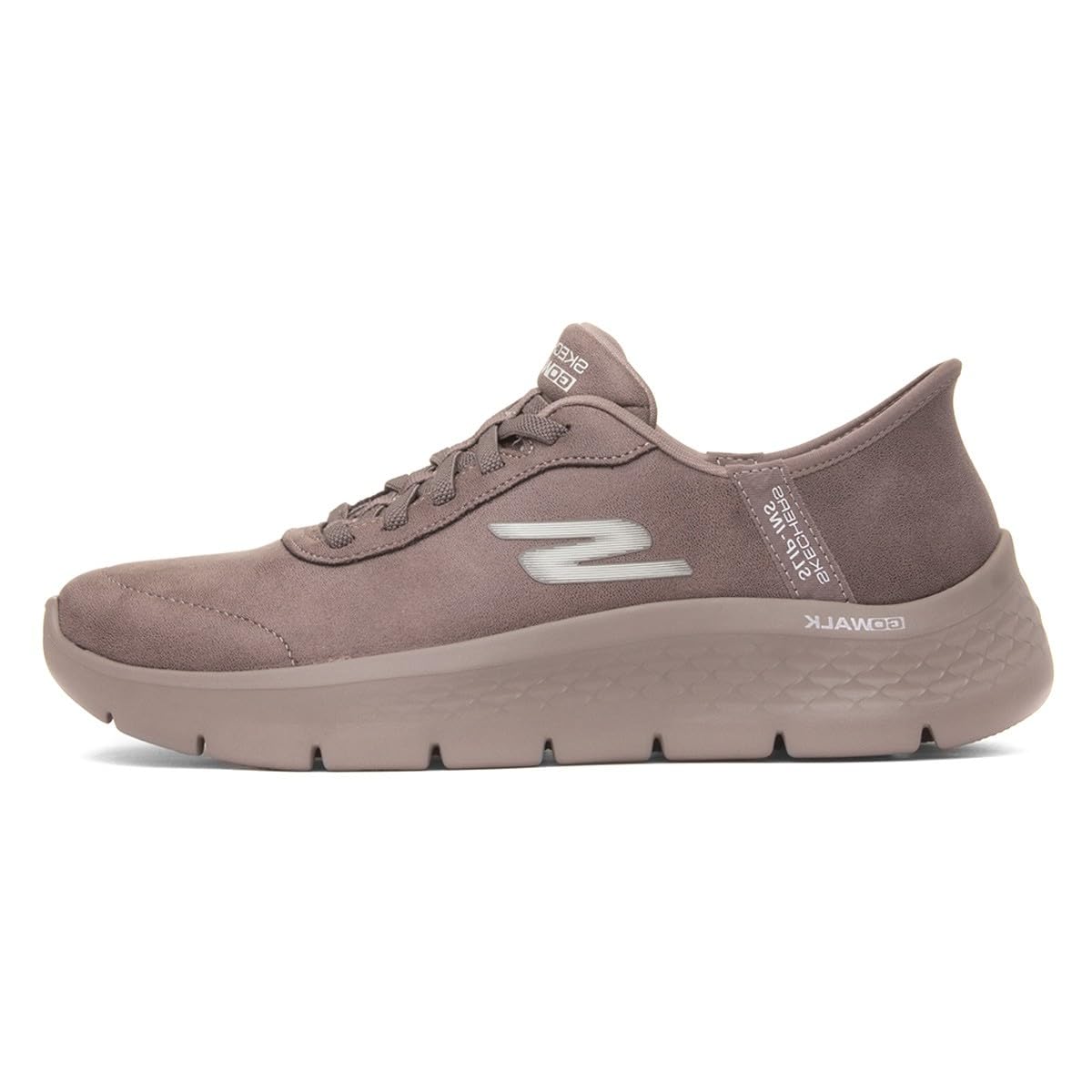 Skechers Women's Go Walk Flex Mali Slip-in Trainers, Brown Textile/Trim, 7 UK