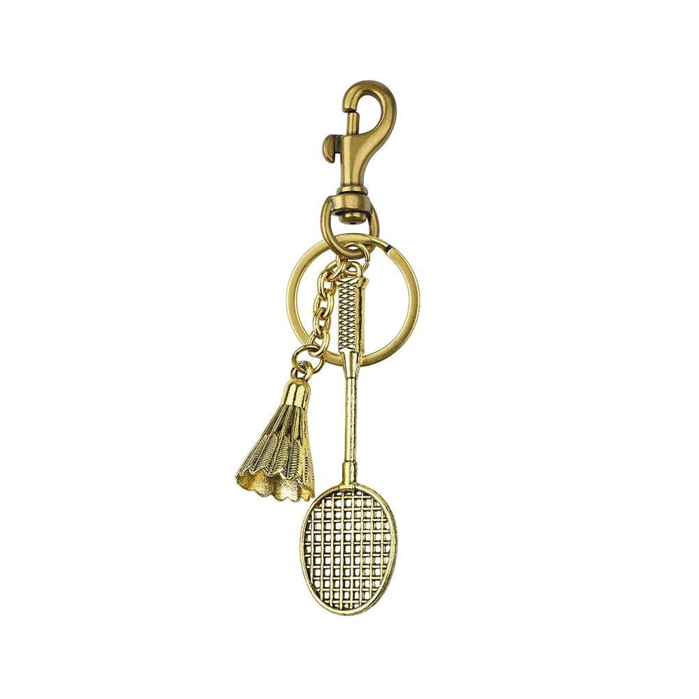 ARFUKA Vintage Alloy Badminton Keyring Retro Keychain & Bag Charm Purse Accessories Key Chain for Purses and Keys