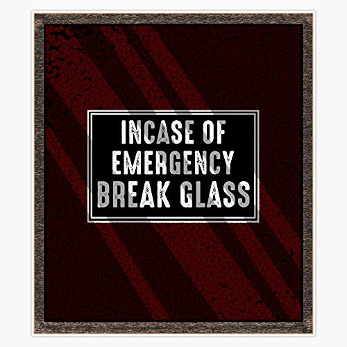 In Case Of Emergency Break Glass Sticker Vinyl Decal Wall Laptop Window Car Bumper Sticker 5