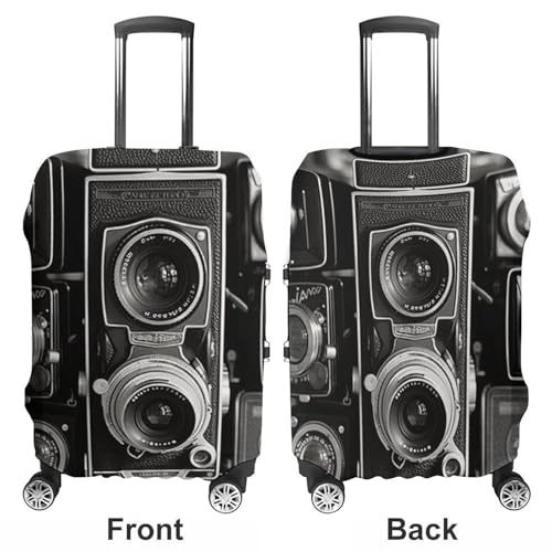 Travel Luggage Cover Suitcase Cover Suitcase Protector Vintage Camera Luggage Covers Washable Baggage Cover Elastic Anti-Scratch Suitcase Case Protector for Adult Personalized Suitcase Covers3
