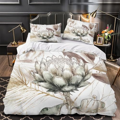 Housse de couette 3D Feu Floral pour une chambre chaleureuse - 2