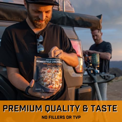 Peak-Refuel-Homestyle-Chicken-Rice-Premium-Freeze-Dried-Camping-Food-Backpacking-Hiking-MRE-Meals-Just-Add-Water-100-Real-Meat-40g-of-Protein-2-Serving-Pouch