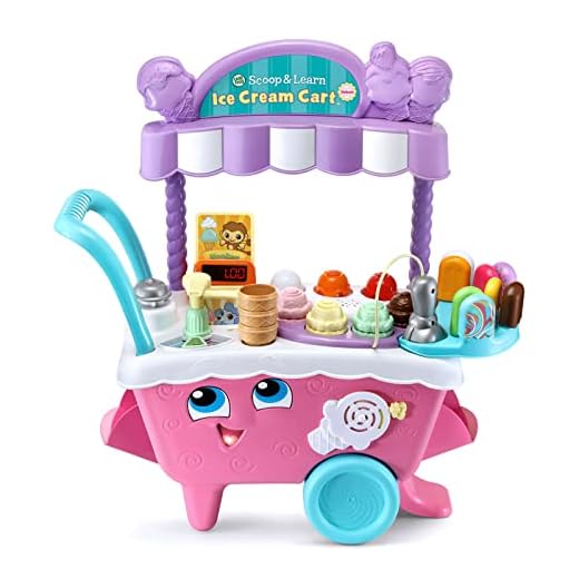 LeapFrog Scoop and Learn Ice Cream Cart Deluxe (Frustration Free Packaging) , Pink