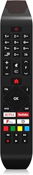 Replacement Hitachi RC43141 Remote Control for TV with Netflx YouTube Buttons, universal hitachi tv remote 30100945 24HB21T65U 32HB26T61U 43HB26T72U 55HK25T74U