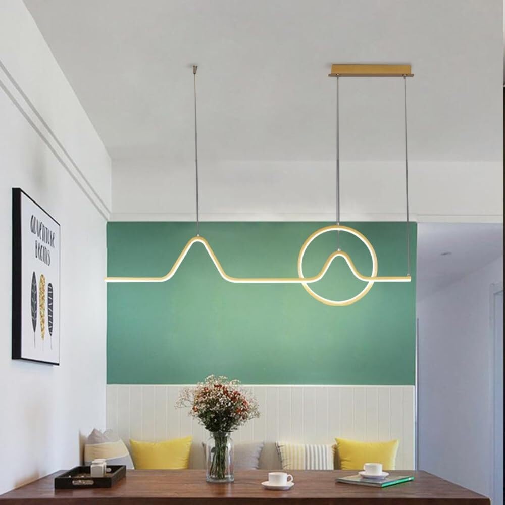 żyrandol, Liniowe lampy wiszące LED 38 W do korytarza, biura, sypialni(Gold)