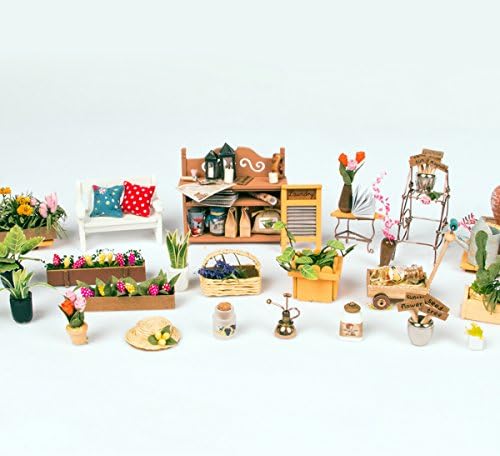 Rolife DIY Dollhouse Miniature Package,Home Package with Dollhouse Furnishings,Picket Dollhouse Miniature Kits,Birthday/Christmas/Valentine's Day Present for Handicraft Lovers,Girls and Ladies(Miller's Backyard) 5 51UFfjsUOPL. AC